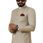 Classic Khaki Achkan for Men | Elegant Ethnic Wear | Jaipurio